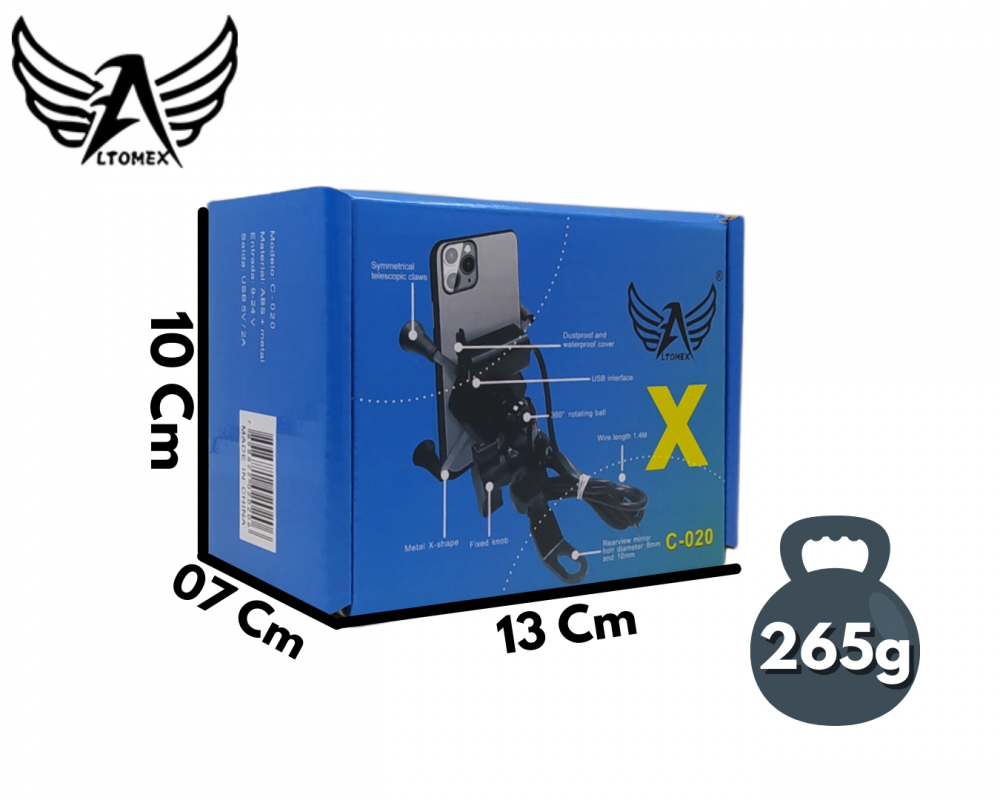 Suporte De Celular Universal Garra Sistema Aranha Altomex C-020