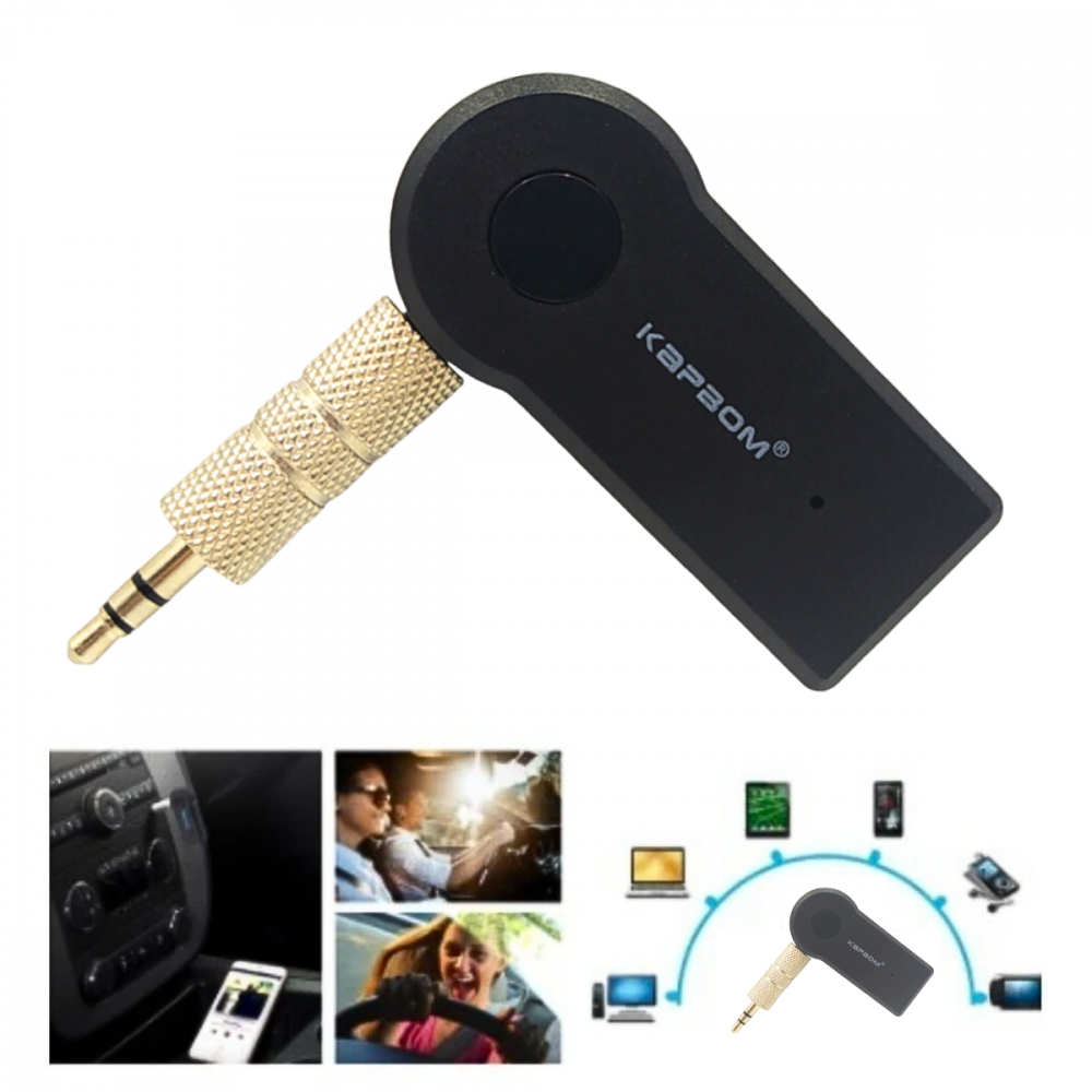 Adaptador Receptor Bluetooth MP3 Som de Carro P2 Auxiliar Kapbom KAP-T38
