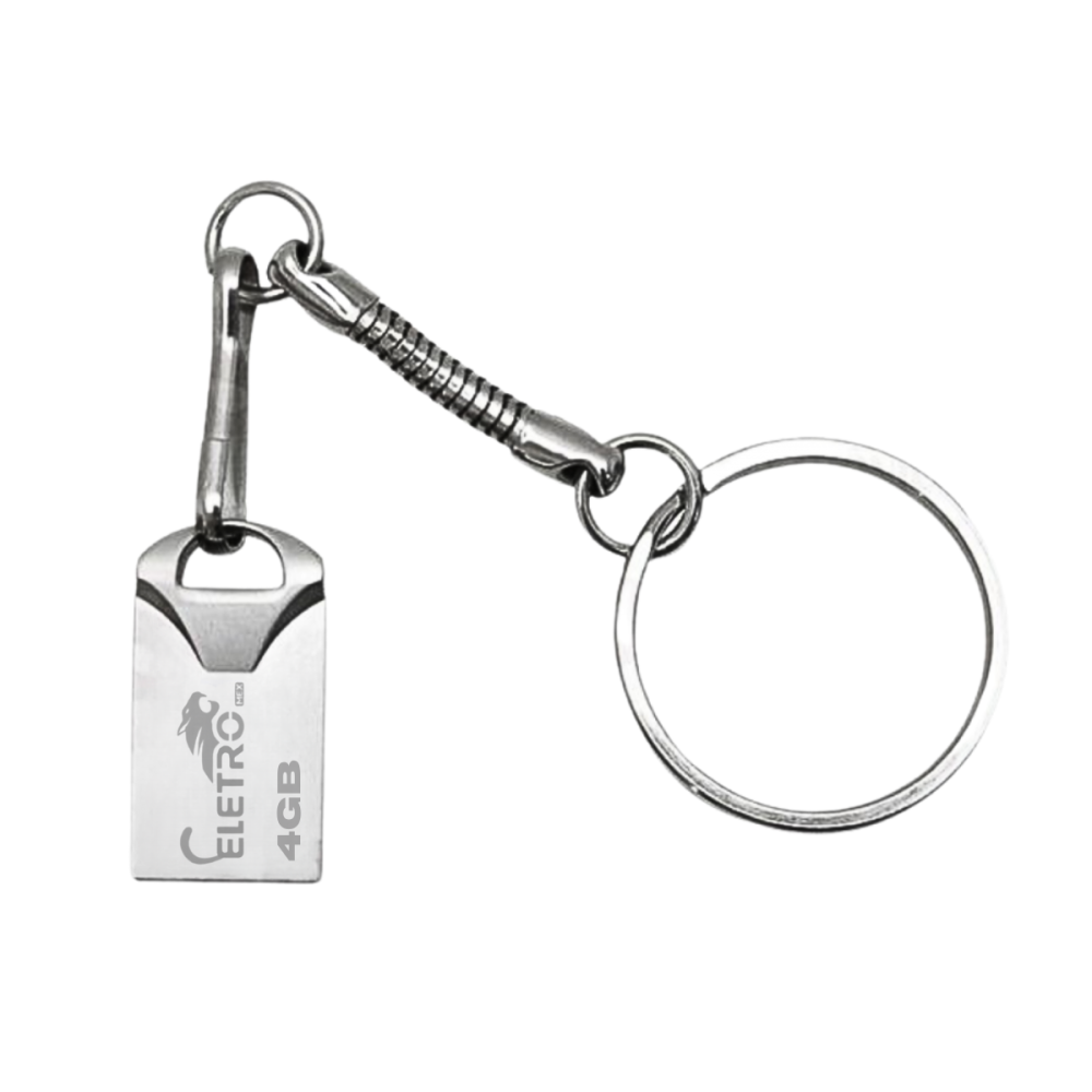 Pendrive Chaveiro 4GB Unidade Flash USB de Alta Velocidade Eletromex EL-AU-4